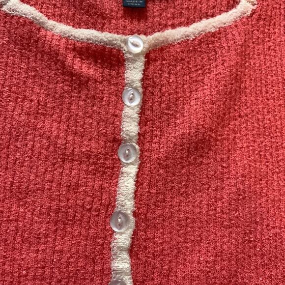 Modcloth womens medium peach tank top terry soft cute barbie crop retro - Picture 4 of 7